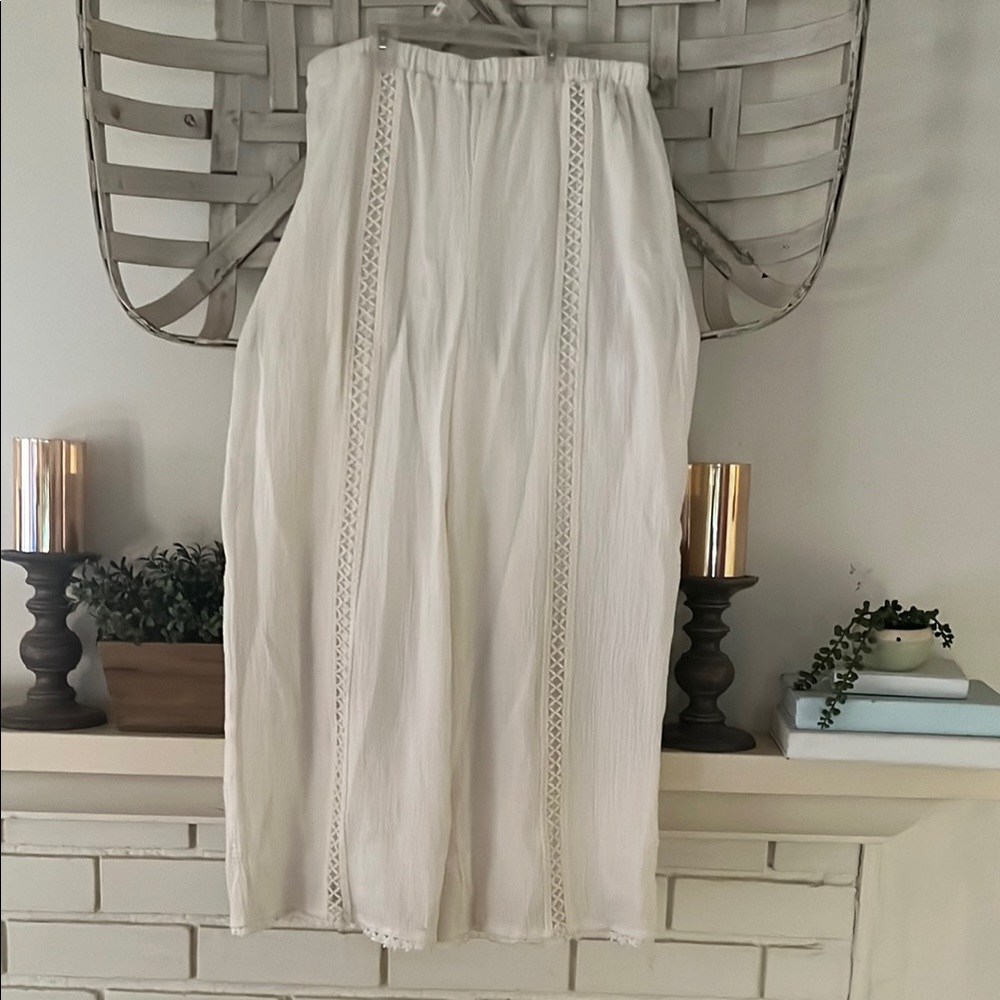 MAJORELLE Cream Elastic Waist Pants